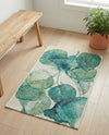Seaside Blooms Collection Area Rug -  Flora Rectangle Blue Green  lifestyle 23