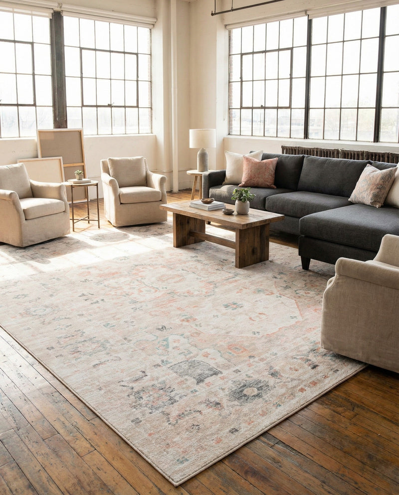 Parisian Elegance Collection Area Rug - Versailles (Ivory) Rectangle Ivory  lifestyle 20