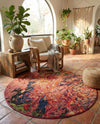 Autumnal Tapestry Collection Area Rug -  Chromaticville Round Multi  lifestyle 41