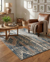 Cascade Range Collection Area Rug - Hood (Navy Blue) Rectangle Navy Blue  lifestyle 4