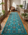 Isfahan Elegance Collection Area Rug - Naghsh-e Jahan (Turquoise) Runner Turquoise  lifestyle 28