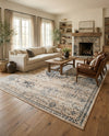 Coastal Manor Collection Area Rug -  Dunes Rectangle Dark Blue  lifestyle 15