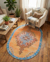 Heritage Elegance Collection Area Rug -  Winterthur (Orange) Oval Orange  lifestyle 47