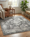 Riviera Elegance Collection Area Rug -  Menton (Gray) Square Gray  lifestyle 49