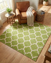 Lattice Gardens Collection Area Rug -  Bloomfield (Light Green) Square Light Green  lifestyle 60