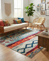 Colorburst Oasis Collection Area Rug -  Lagoon Rectangle Multi  lifestyle 5