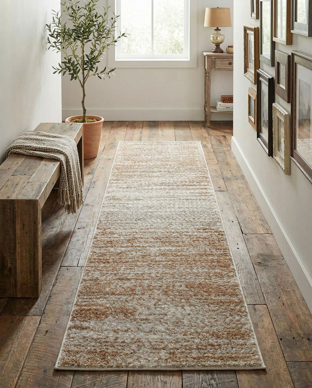 Sienna Collection Area Rug -  Verona Runner Smokey Taupe  lifestyle 160
