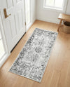 Riviera Elegance Collection Area Rug - Antibes (Gray) Runner Gray  lifestyle 62