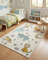 Wonder Tykes Collection Area Rug -  Spatter Rectangle Ivory  lifestyle 7