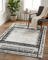 Marrakech Mosaic Collection Area Rug -  Sahara Rectangle Black and White  lifestyle 24