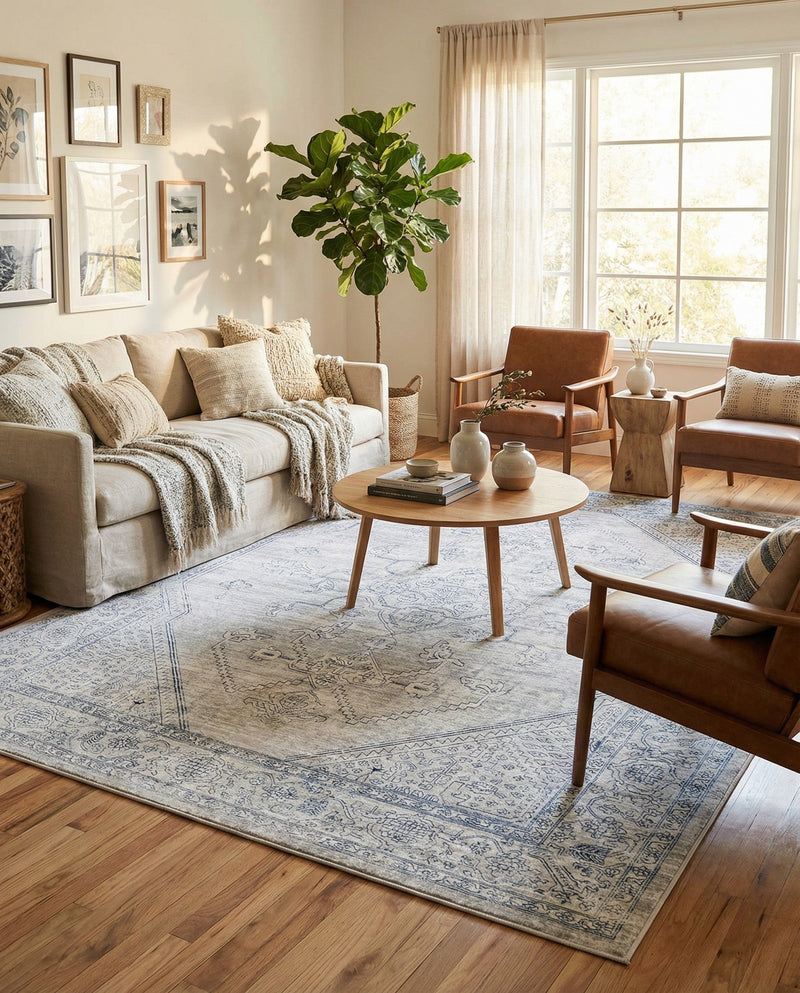 Coastal Haven Collection Area Rug -  Marina Rectangle Gray  lifestyle 43