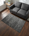Marrakesh Lattice Collection Area Rug - Casablanca (Charcoal Gray) Rectangle Charcoal Gray  lifestyle 3