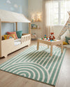 Wonder Tykes Collection Area Rug -  Joydale Rectangle Soft Green  lifestyle 26