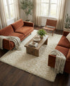 Eternal Plush Oasis Collection Area Rug -  Tranquility (Pearl) Rectangle Pearl  lifestyle 18