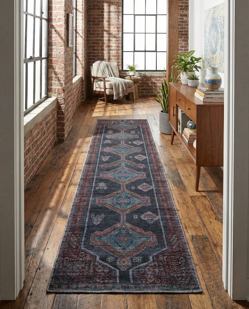 Rovaniemi Collection Area Rug - Lapland Runner Charcoal and Gray  lifestyle 41