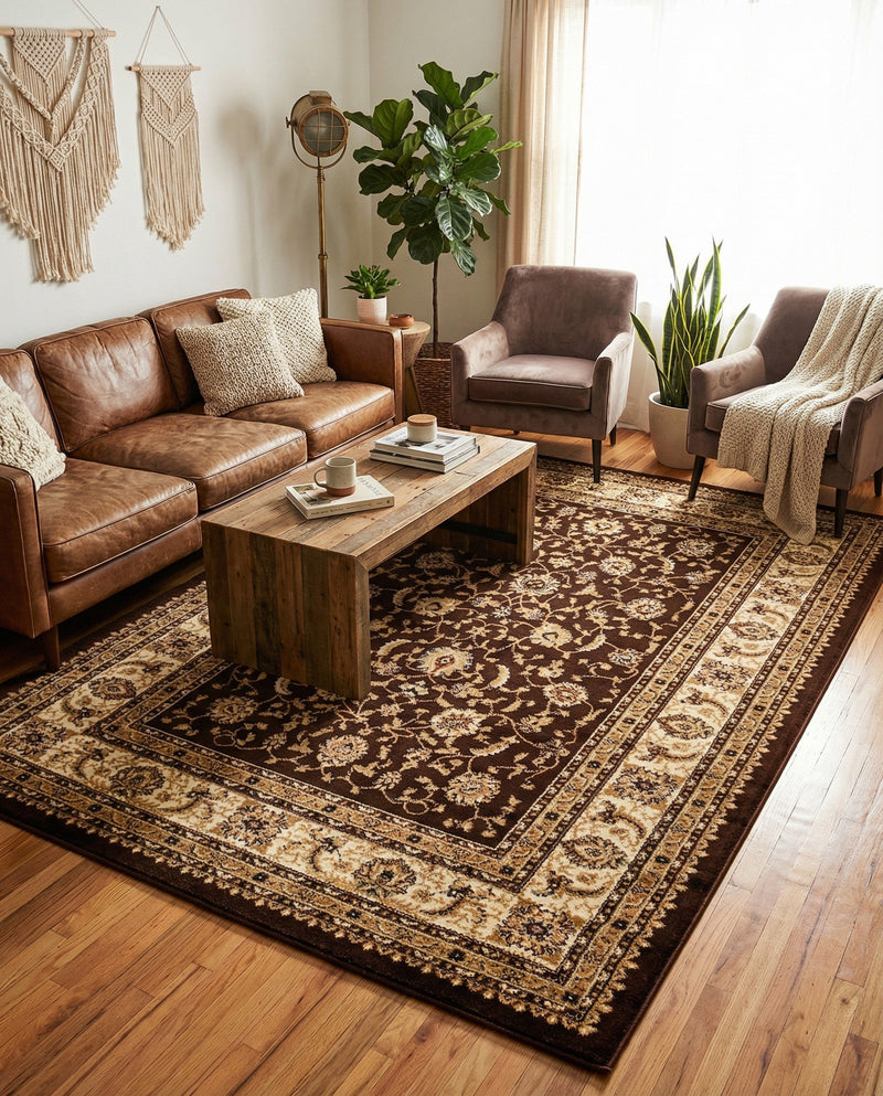 Jaipur Elegance Collection Area Rug -  Nahargarh (Brown) Rectangle Brown  lifestyle 8
