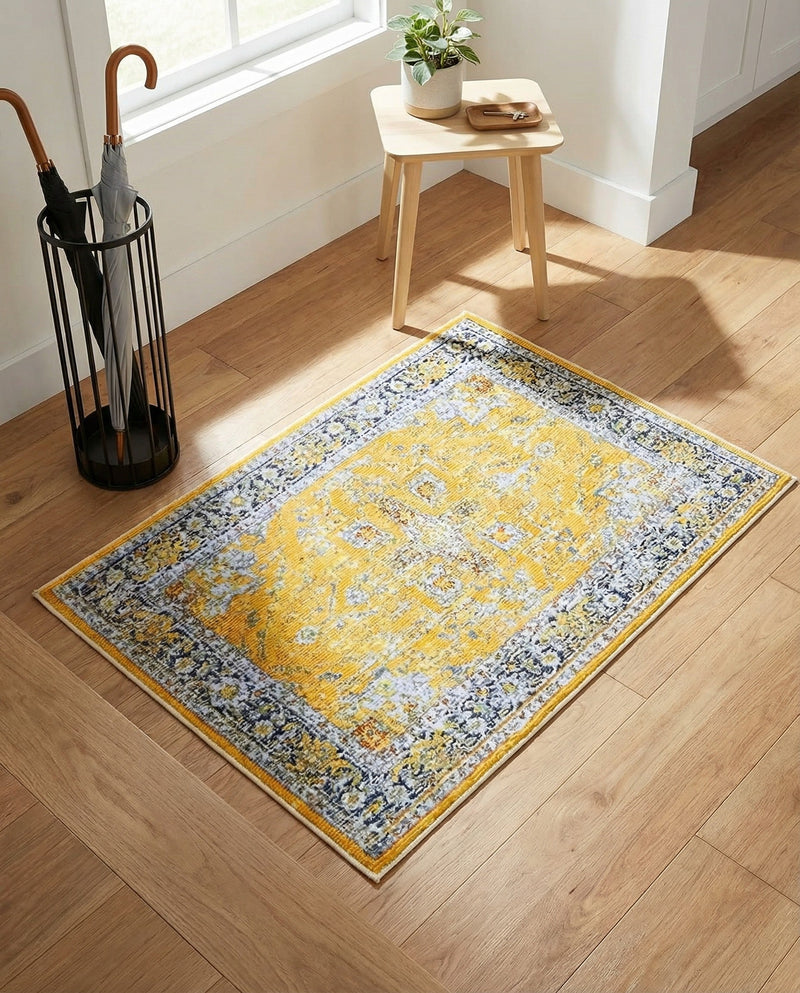 Caribbean Breeze Collection Area Rug -  Andros Rectangle Yellow  lifestyle 48