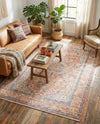 Seville Stripes Collection Area Rug - Cadiz (Brick Red) Rectangle Brick Red  lifestyle 17