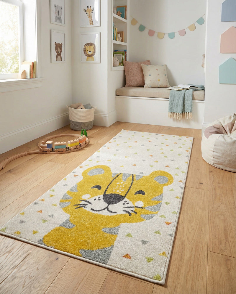 Wonder Tykes Collection Area Rug -  Rainbow Runner Ivory  lifestyle 35