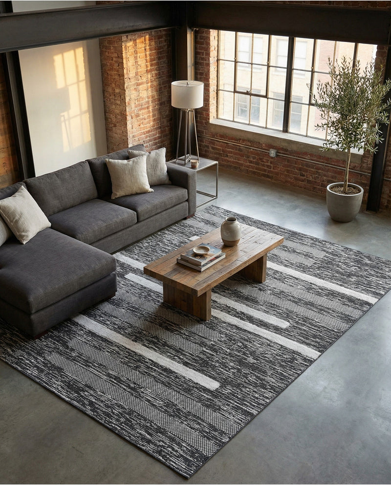 Cathedral Elegance Collection Area Rug - Chapel Rectangle Black  lifestyle 38