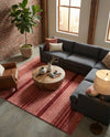 Jewel Oasis Collection Area Rug - Sapphire (Rusty Pink Rose) Square Rusty Pink Rose  lifestyle 66