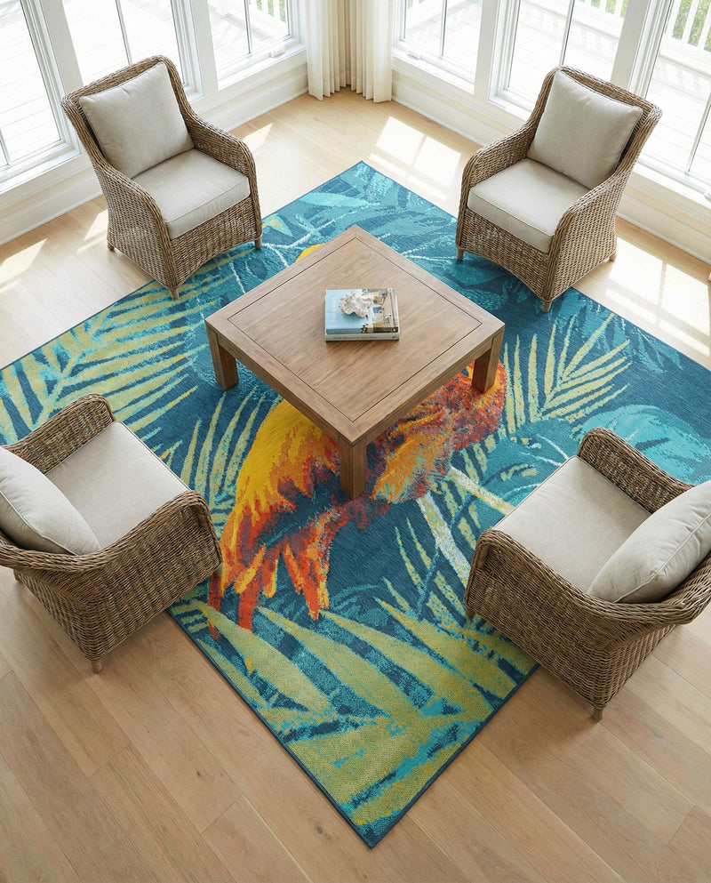 Seaside Haven Rugs Collection Area Rug -  Tidepool Square Multi  lifestyle 63