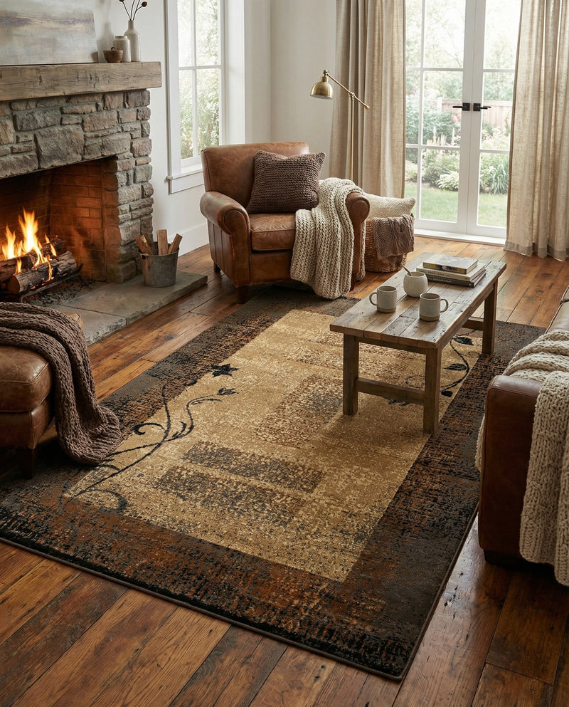 Bistro Lounge Collection Area Rug -  Affogato Rectangle Beige  lifestyle 20