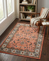 Casablanca Tapestry Collection Area Rug -  Marrakech (Salmon) Rectangle Salmon  lifestyle 12