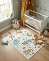 Wonder Tykes Collection Area Rug -  Spatter Rectangle Ivory  lifestyle 8