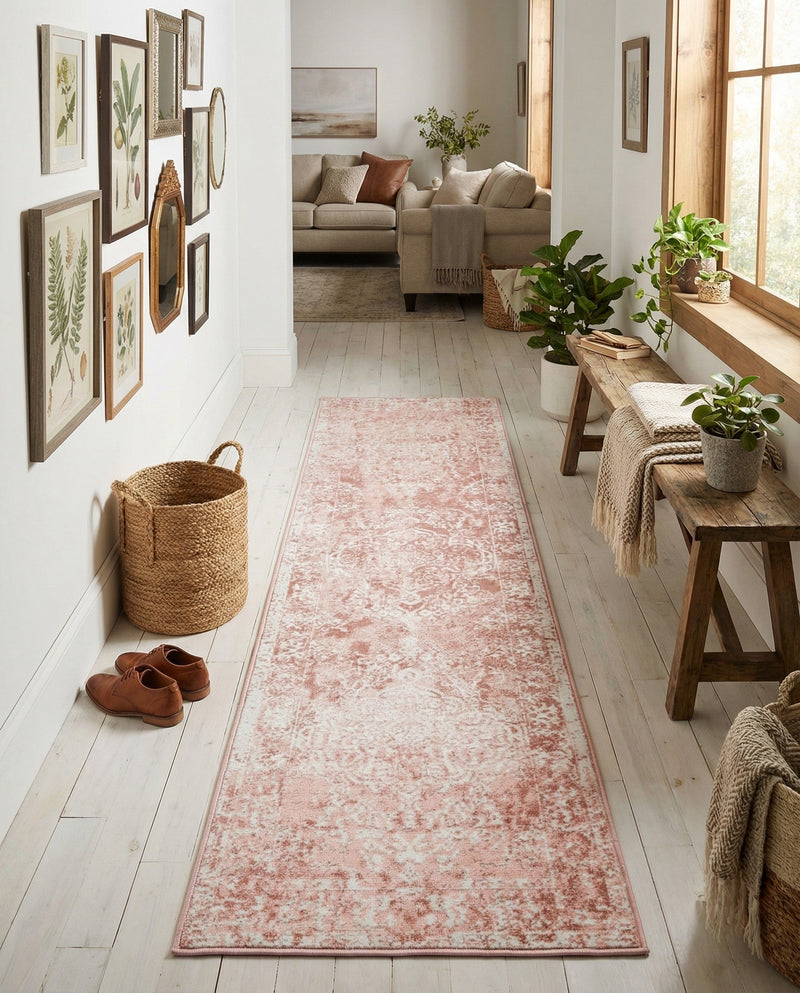 Cambridge Classics Collection Area Rug -  Magdalene (Pink) Runner Pink  lifestyle 37