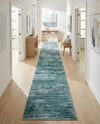 Sahara Essence Collection Area Rug - Oasis (Teal) Runner Teal  lifestyle 69