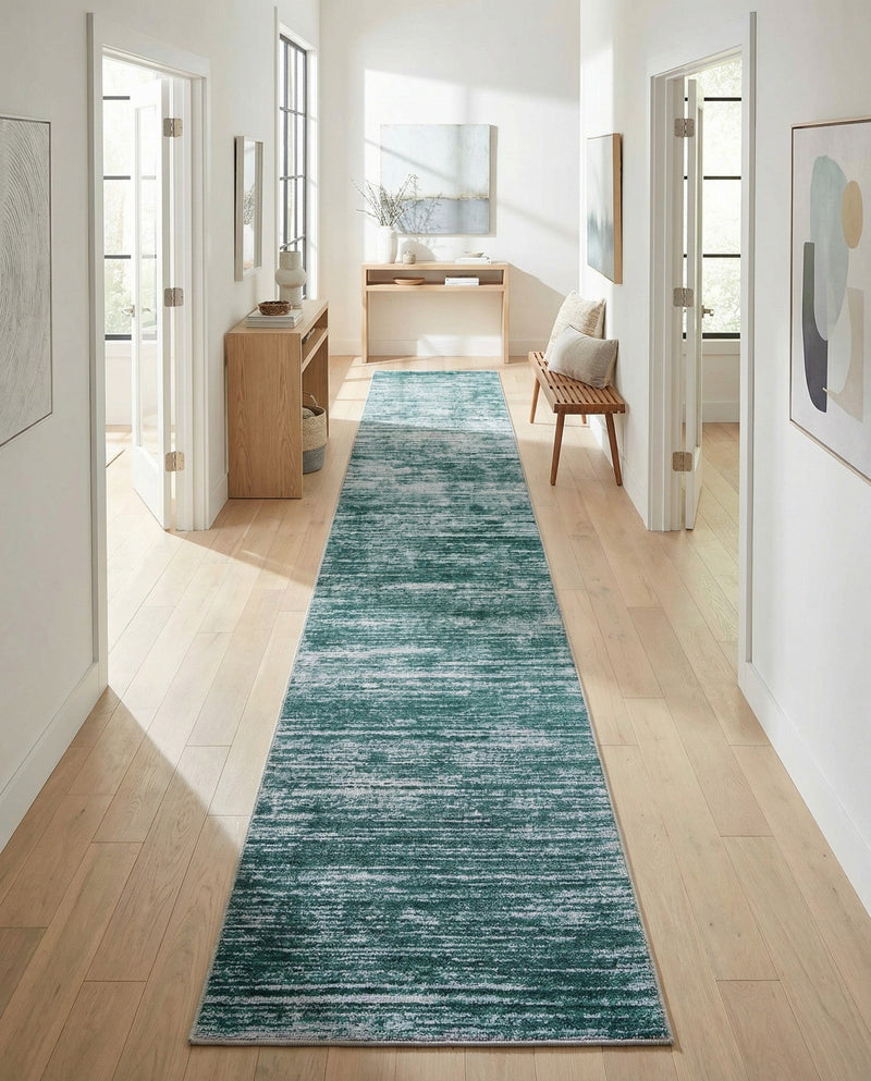 Sahara Essence Collection Area Rug - Oasis (Teal) Runner Teal  lifestyle 69