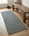 Highland Woven Jute Collection Area Rug - Glenmore (Navy Blue) Runner Navy Blue  lifestyle 69