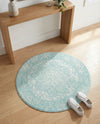 Georgetown Rugs Collection Area Rug - Dupont (Aqua) Round Aqua  lifestyle 61