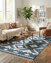 Sahara Chic Collection Area Rug -  Fez Rectangle Blue  lifestyle 42