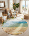Seaside Haven Rugs Collection Area Rug -  Tides Round Multi  lifestyle 21