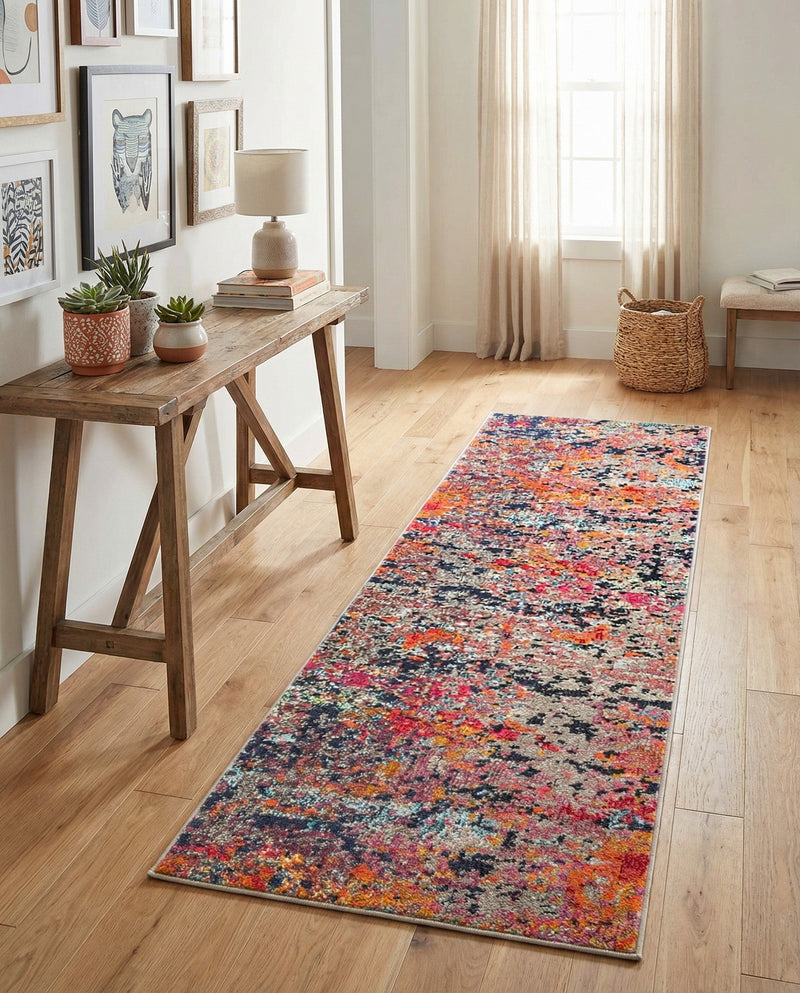 Colorburst Oasis Collection Area Rug -  Prism Runner Multi  lifestyle 77