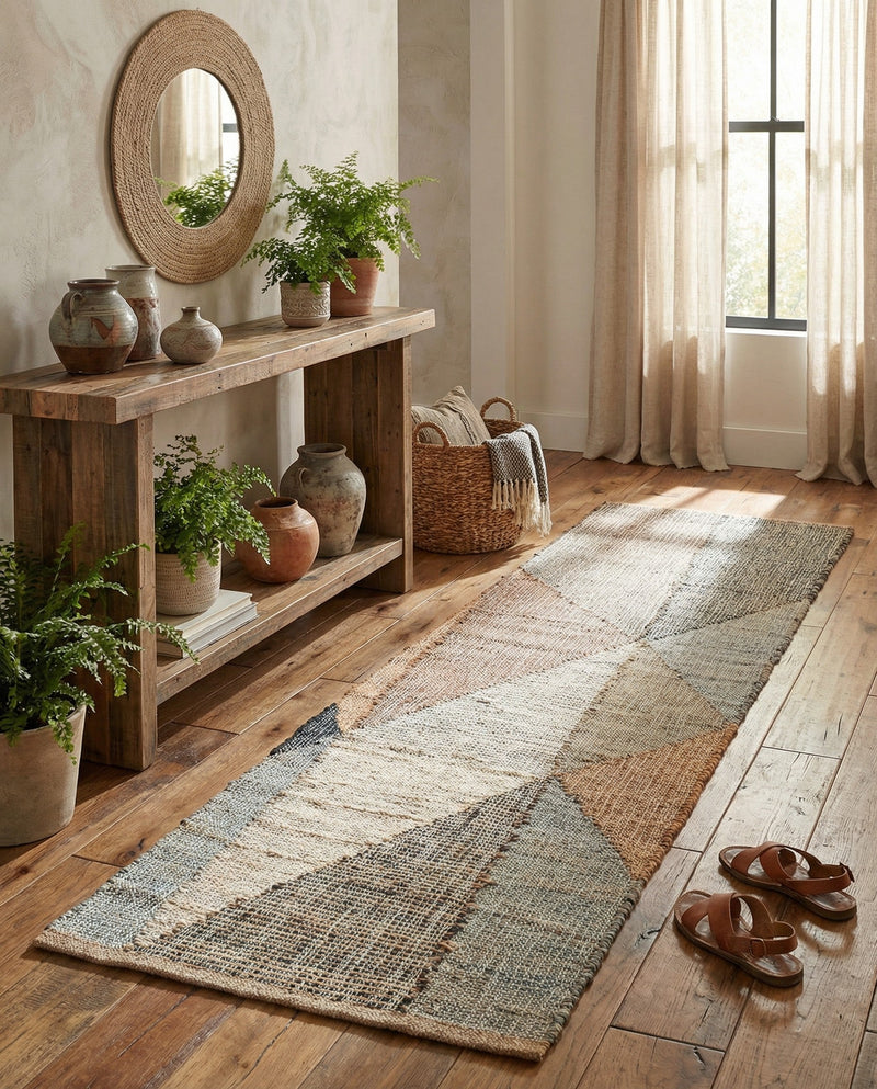 Desert Weave Jute Collection Area Rug -  Mojave Runner Multi  lifestyle 47