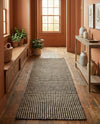 Sequoia Handwoven Jute Collection Area Rug - Aspen Runner Black and White  lifestyle 13