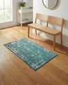 Riviera Elegance Collection Area Rug - Antibes (Turquoise) Rectangle Turquoise  lifestyle 29