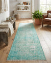 Bazaar Chic Collection Area Rug -  Taza Runner Turquoise  lifestyle 48