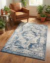Riviera Elegance Collection Area Rug -  Menton (Blue) Rectangle Blue  lifestyle 31