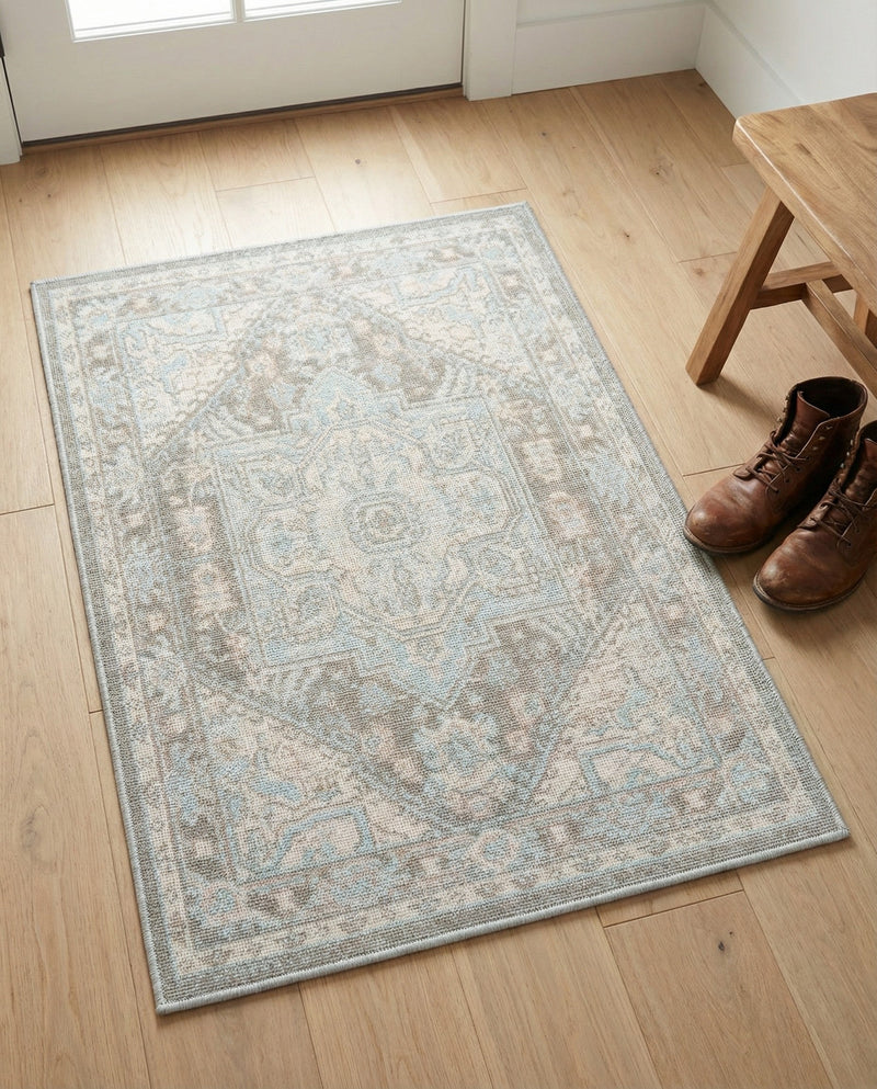 Savannah Series Collection Area Rug - Charleston (Cloud Gray) Rectangle Cloud Gray  lifestyle 18