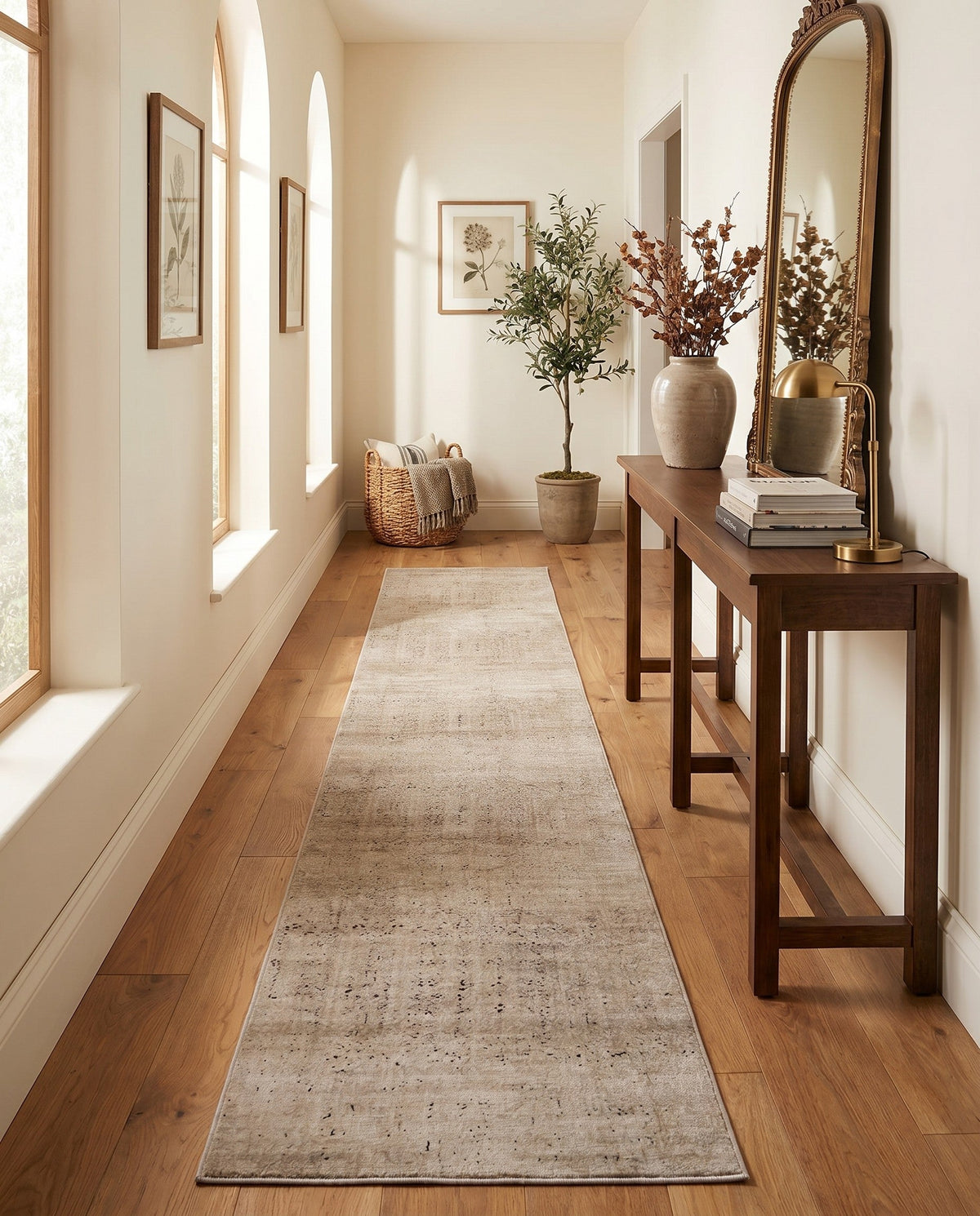 Coastal Manor Collection Area Rug -  Wavecrest Runner Beige  lifestyle 82