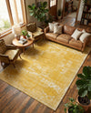 Dover Terrace Collection Area Rug -  Lagoon (Yellow) Rectangle Yellow  lifestyle 4