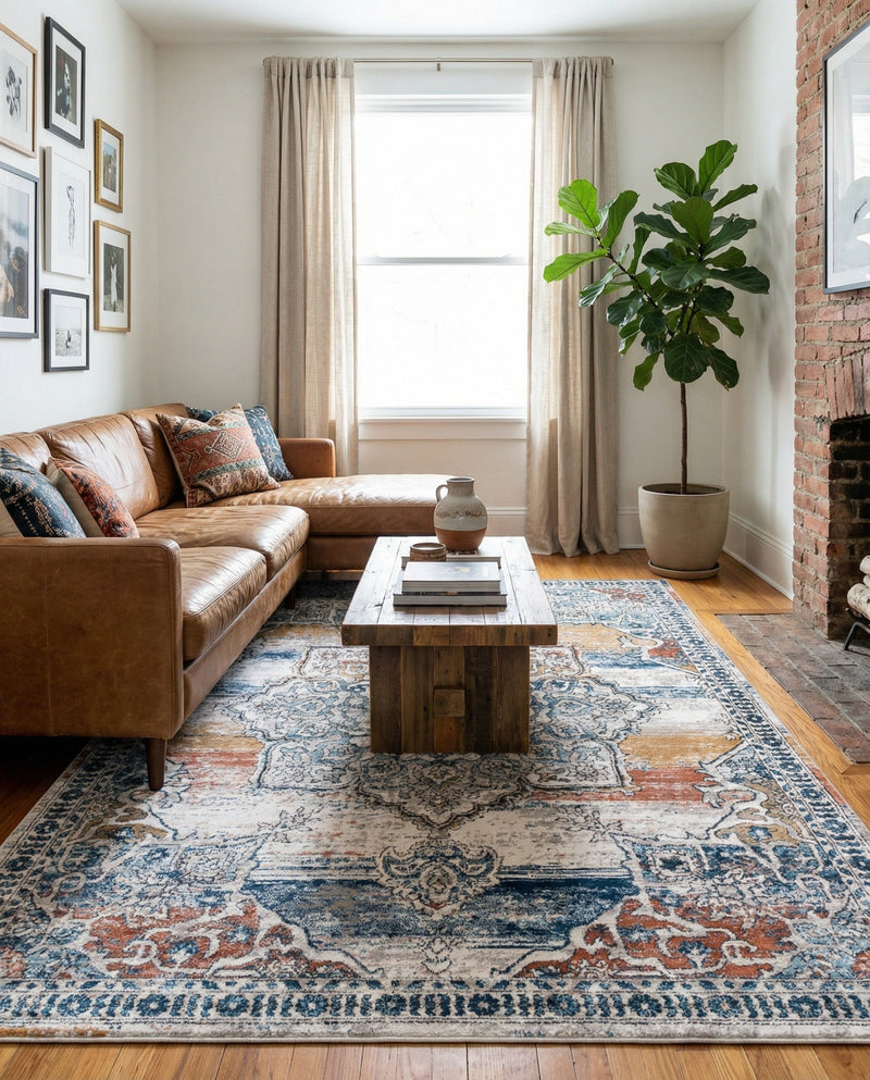 Mykonos Manor Collection Area Rug -  Tinos (Multi) Rectangle Multi  lifestyle 9