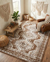 Savannah Elegance Collection Area Rug -  Tybee (Brown) Rectangle Brown  lifestyle 10