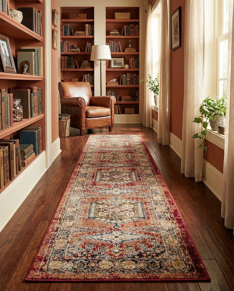 Eden Oasis Collection Area Rug -  Refuge (Terracotta) Runner Terracotta  lifestyle 67