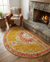 Brighton Terrace Collection Area Rug - Hove (Gold) Hearth Gold  lifestyle 48