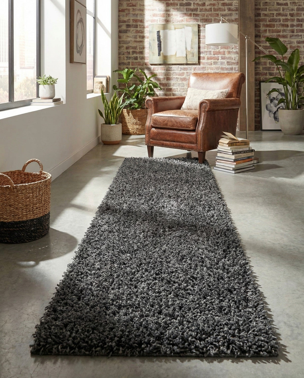 Alpine Plush Collection Area Rug -  Cortina (Peppercorn) Runner Peppercorn  lifestyle 81